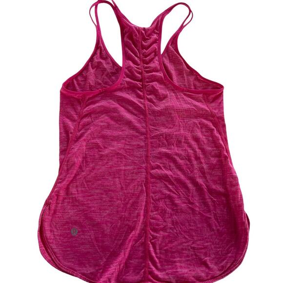 Lululemon Tank Top Womens 2 Pink What The Sport Singlet II Split Strap Racerback - Picture 7 of 11
